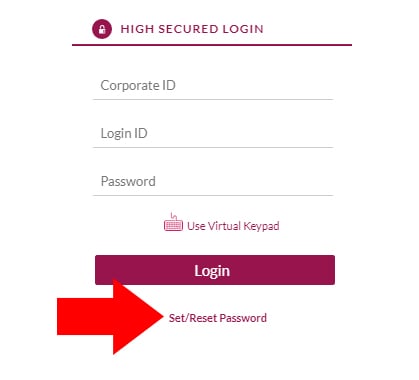 Axis Corporate Net Banking Reset Password